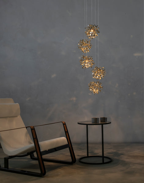 Argent, mon bijou 5 light pendant 6 | Terzani shop