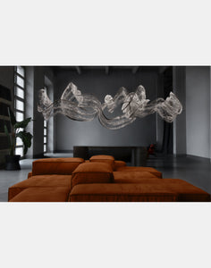 Genesis double linear suspended sculpture