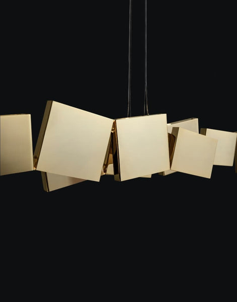 Gaia double linear chandelier 4 | Terzani shop